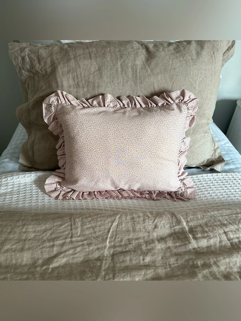 Soft pinks and greens accent pillows - Home Accents